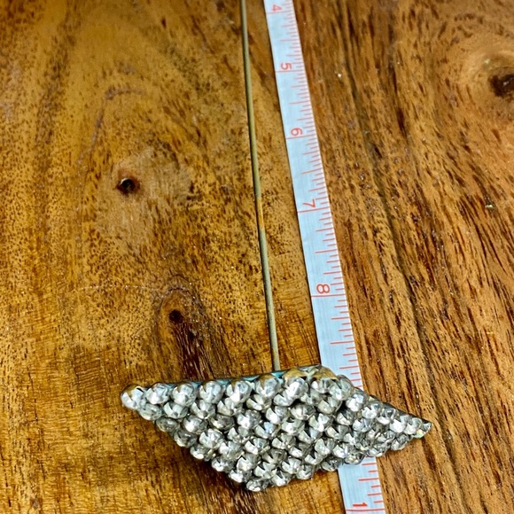 Antique Diamond Shaped Rhinestone Hat Pin 💎 - Picture 16 of 16